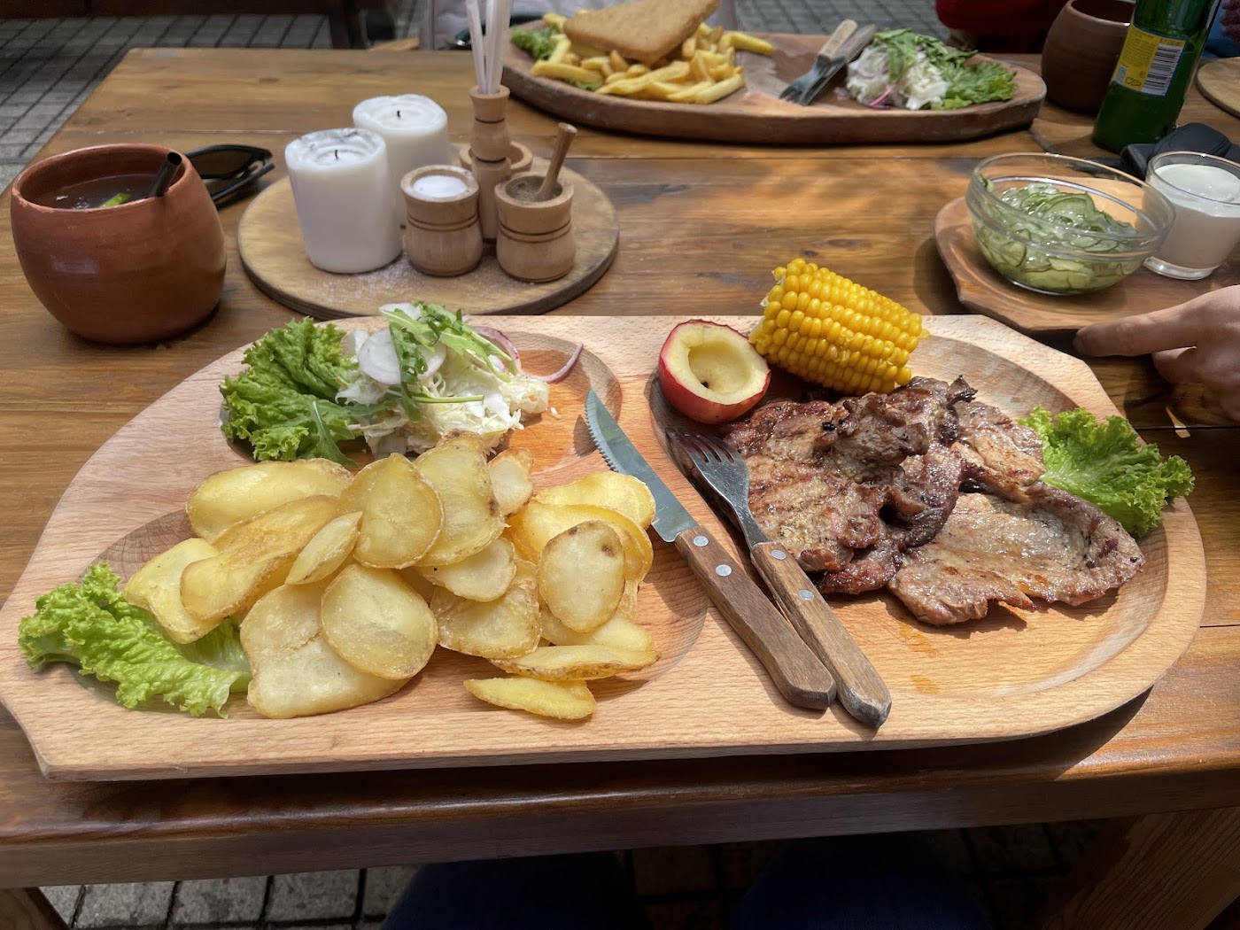 Az Excalibur étterem hangulatos részlete